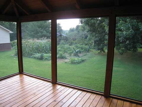 will painting the inside of a screened in porch a dark color make the room inside darker