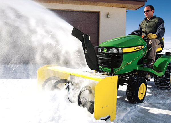 Riding mower discount with snow blower