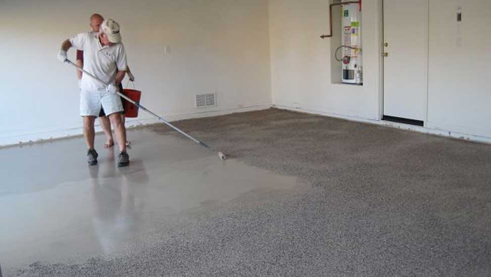 epoxy floor garage apply coating paint flooring floors charlesandhudson coatings