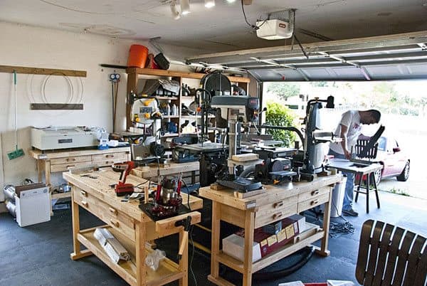 garage workshop powertools