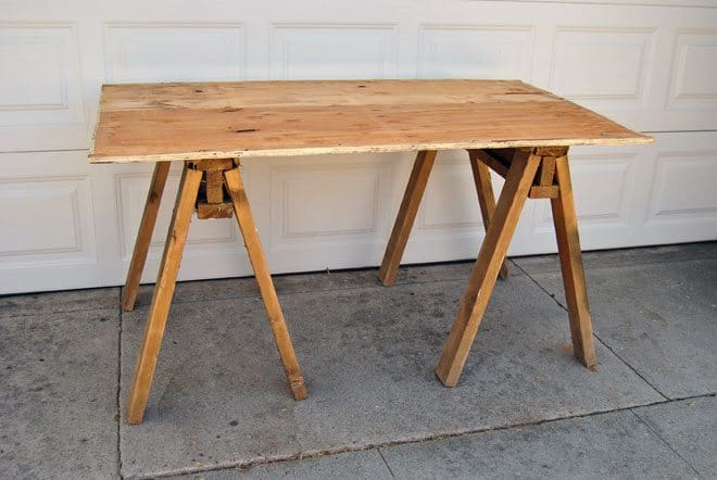 saw horse work table