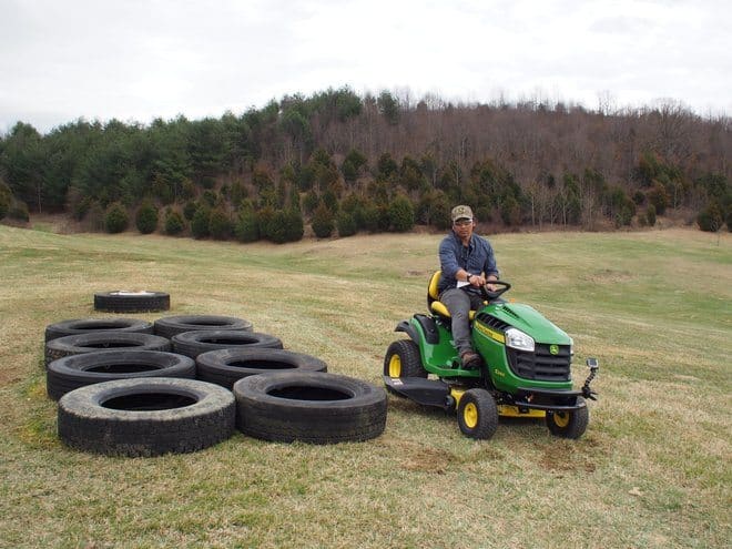 Timothy Dahl Riding John Deere