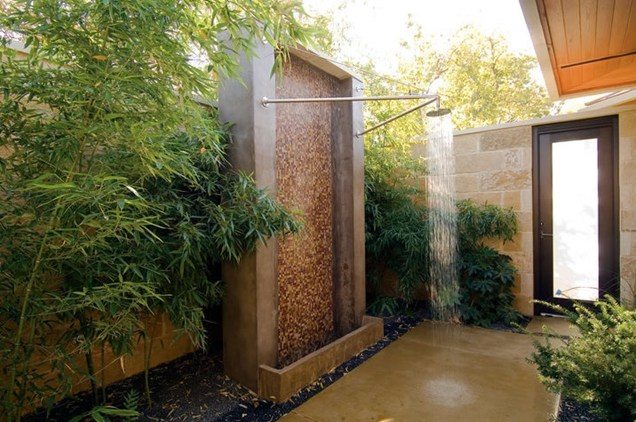 contemporary outdoor shower bonick landscaping 2212