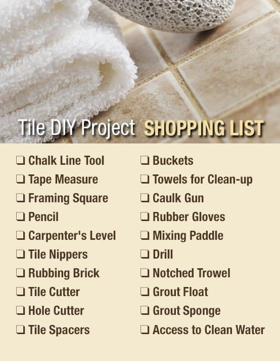 TEC tile project checklist