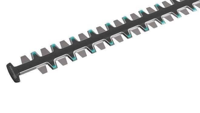Design concept Husqvarna Ramus detail image of knifes on hedge trimmer featuring smart sensors on each blade