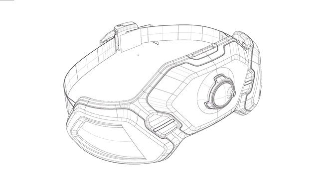 Design concept Husqvarna Ramus sketch of hip belt battery