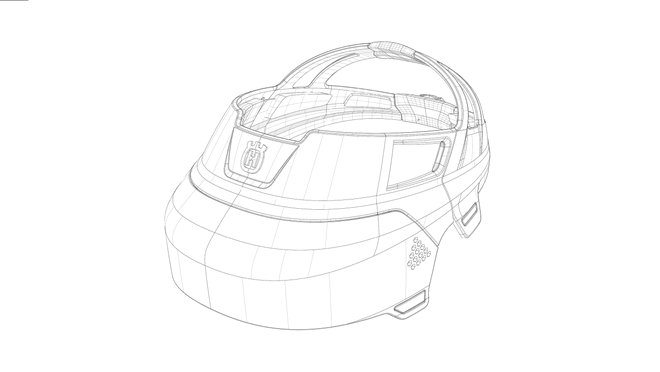 Design concept Husqvarna Ramus sketch of visor