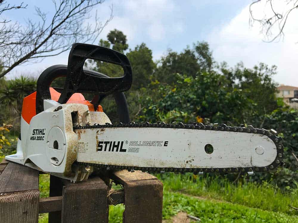 stihl chainsaw landscape