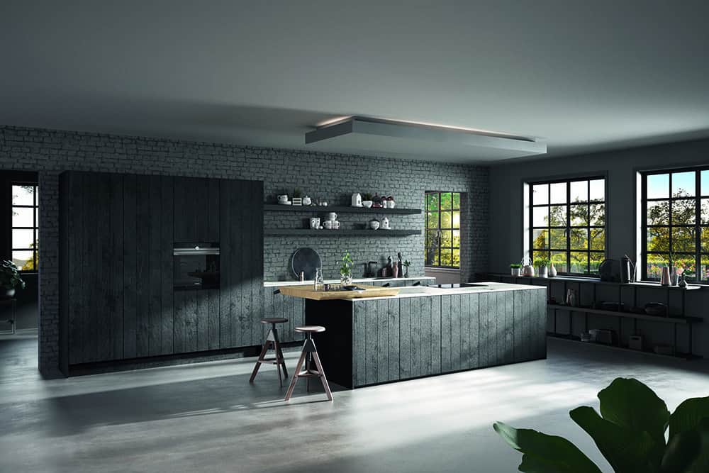 black kitchen design