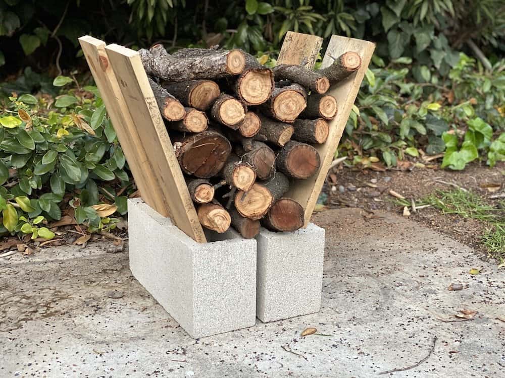 Concrete block firewood holder new arrivals