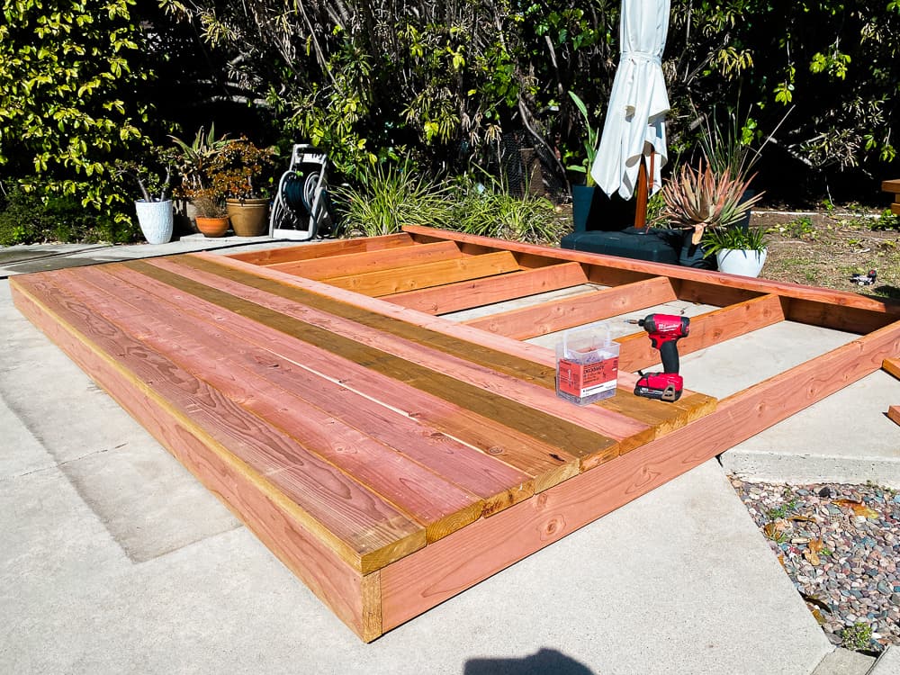 redwood deck build 1