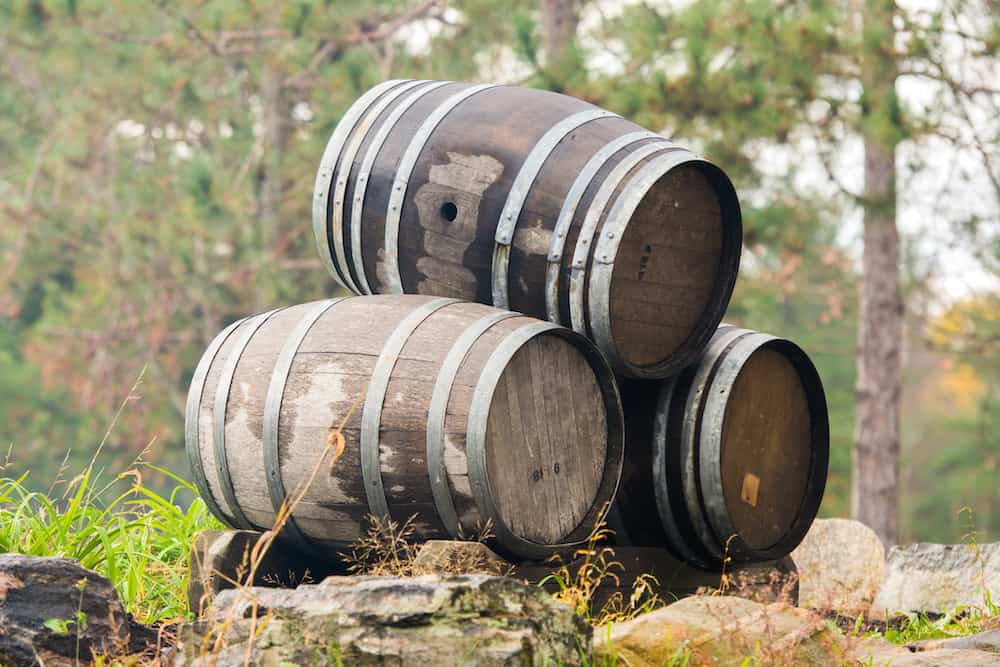 old whiskey barrel