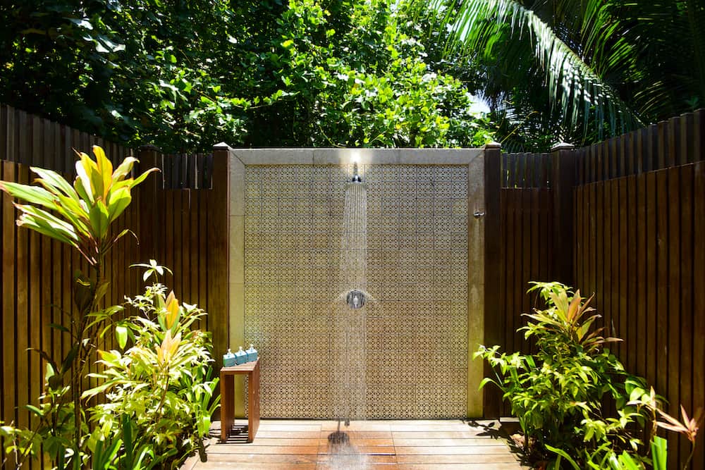 outdoor shower oasis