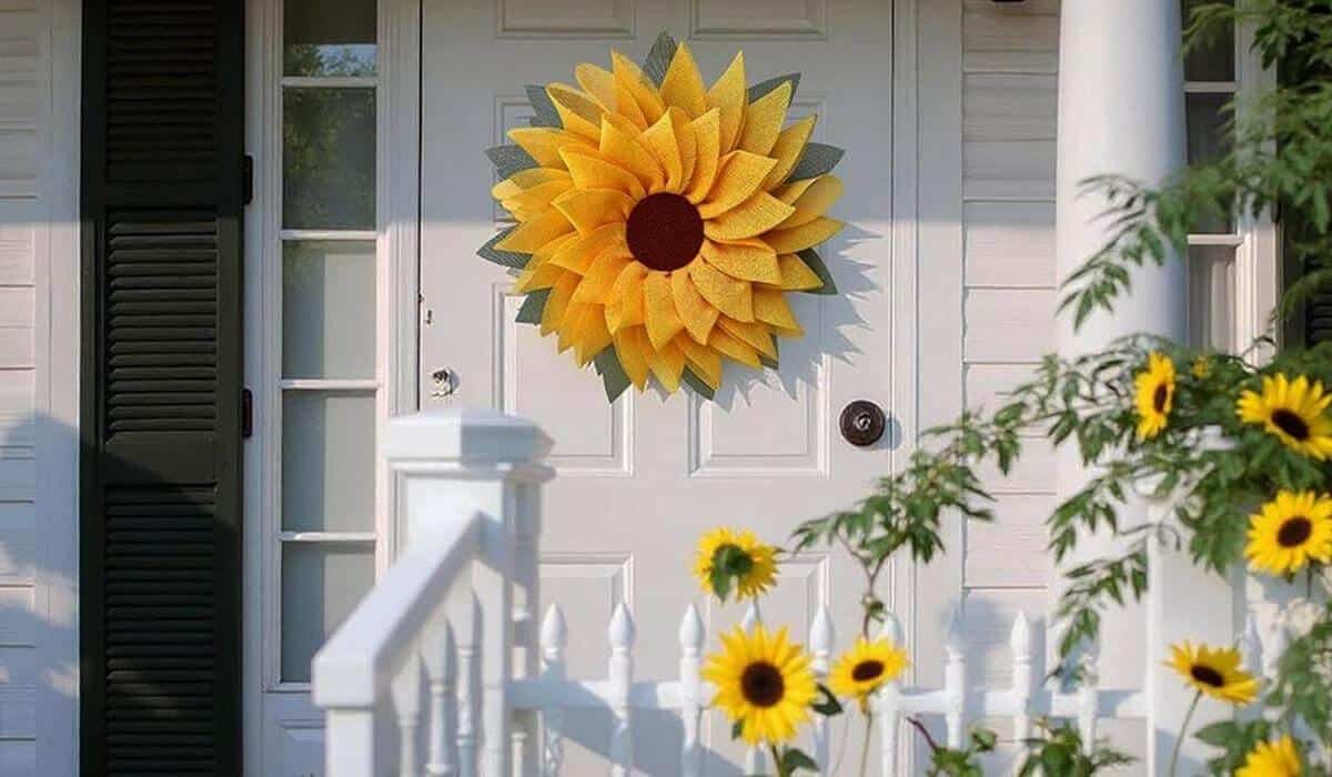 Sunflower door decoration elevates home decor