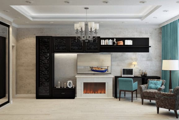 living room with ac