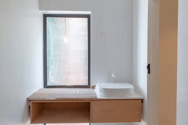 Bathroom window for security review