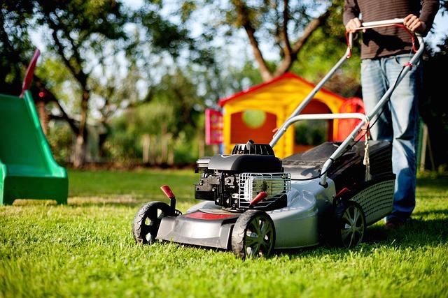 Emptying Lawn Sweeper Hopper
