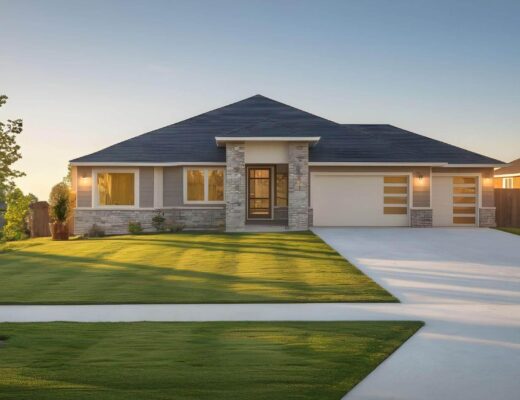 Newly built home in a field, Florida