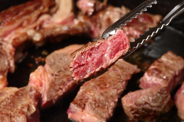 perfectly cooked beef