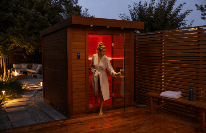wooden sauna