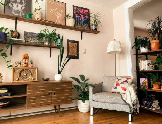 Spacious living room with furniture and abundant