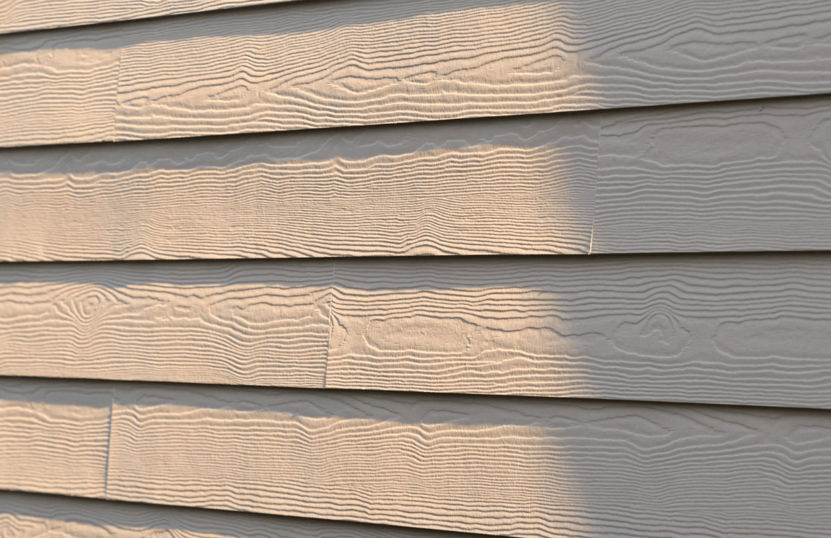 Close-up of house siding in Southwest Ohio affected by freeze-thaw winters.