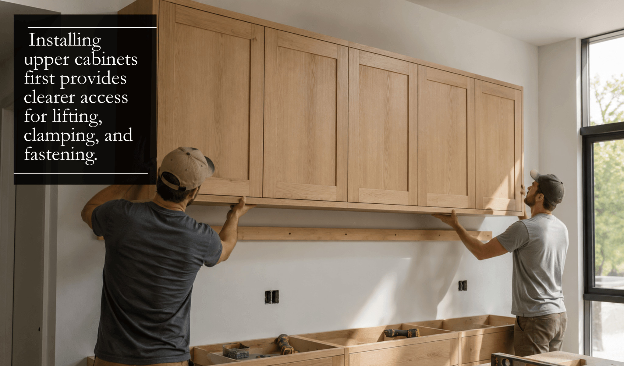 Installing wall cabinets