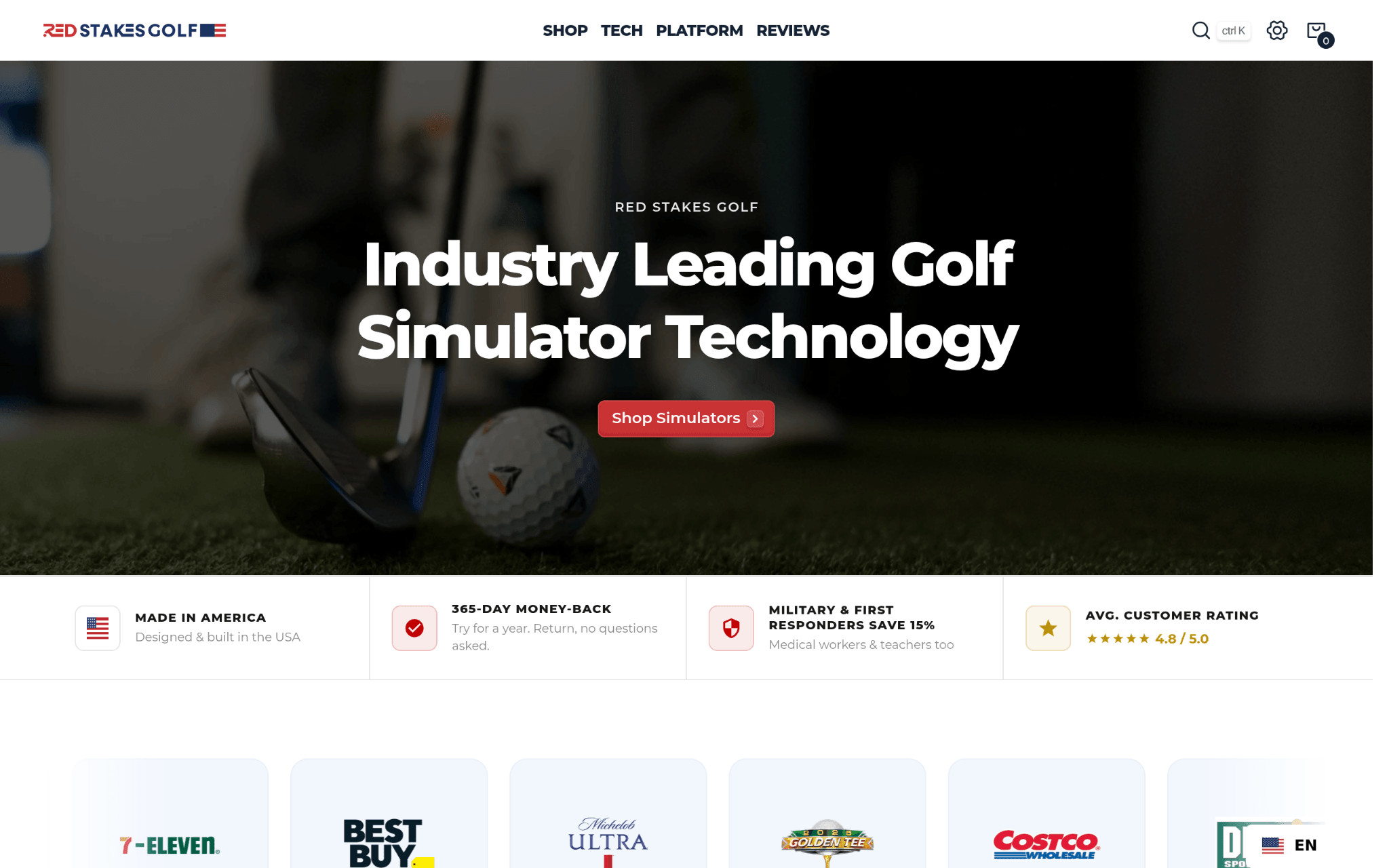Red Stakes Golf - Best for Golf Simulator Systems and Technology