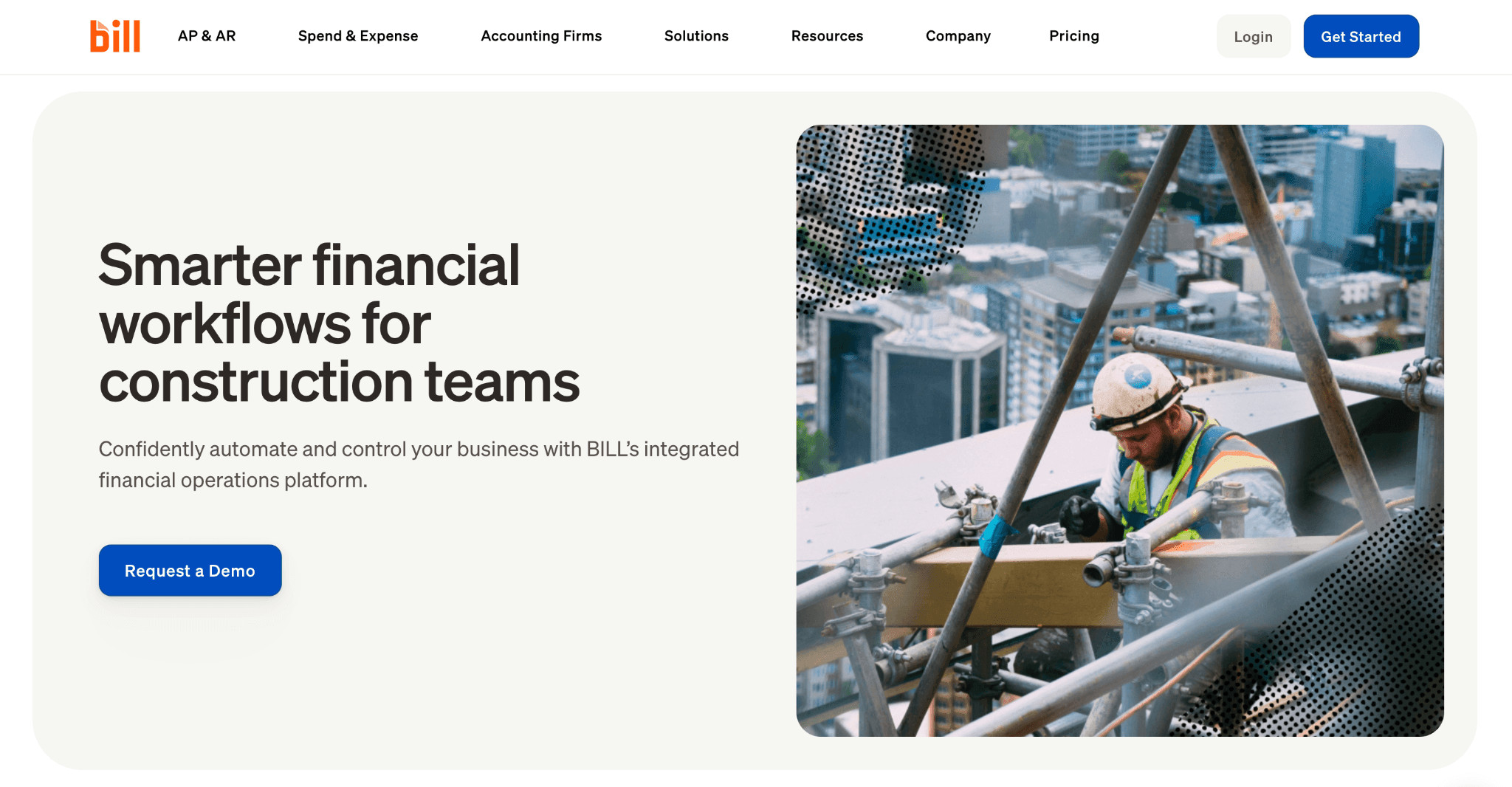 Top Tools for Construction Expense and Profit Management 5 Screenshot of a website showing a construction worker, relevant