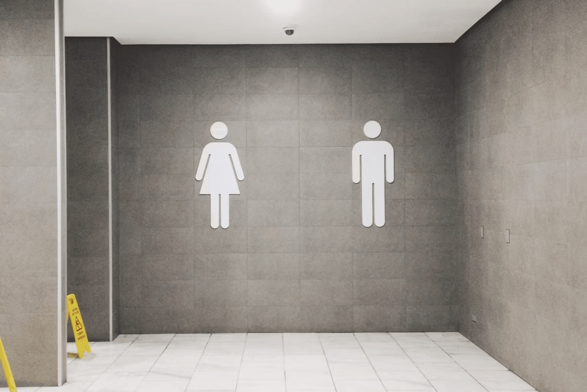 Temporary Restroom Solutions That Keep Construction and Renovation Projects Moving 1 Temporary restroom featuring two wall-mounted ur