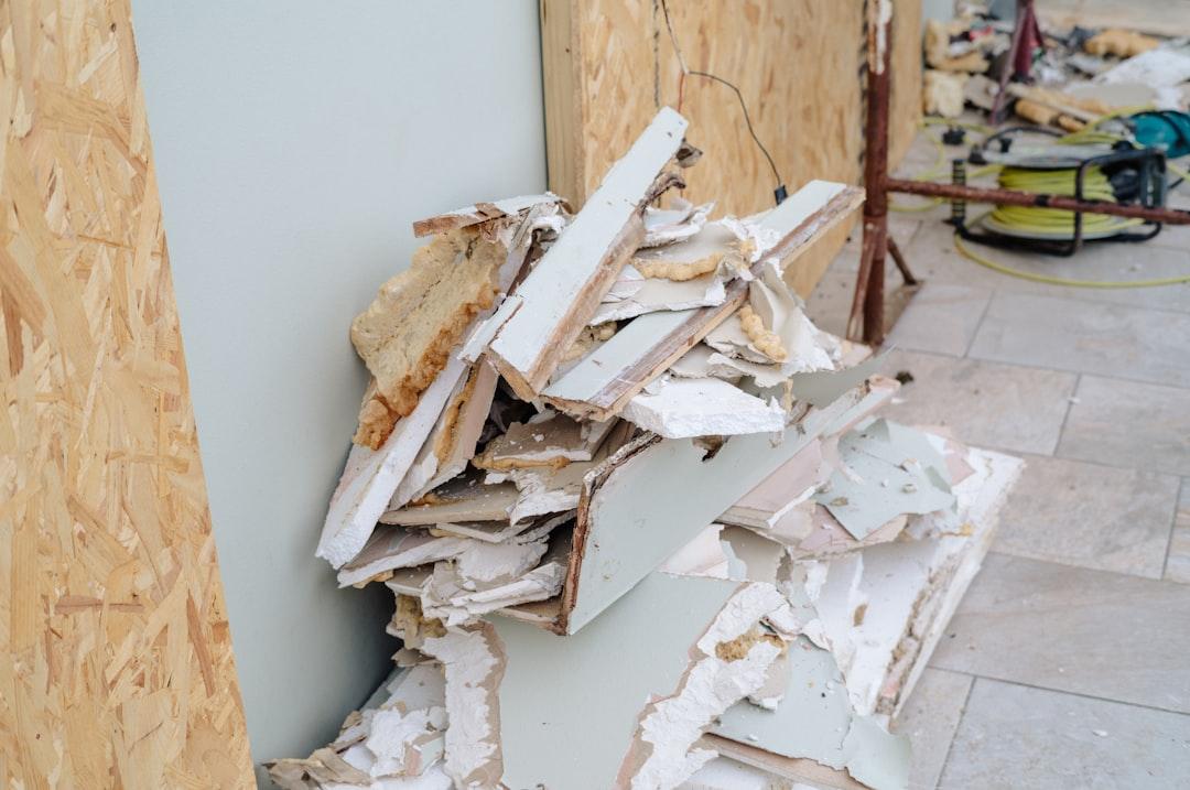 What Does a Real Mold Remediation Job Involve? 2 Pile of broken drywall and construction debris