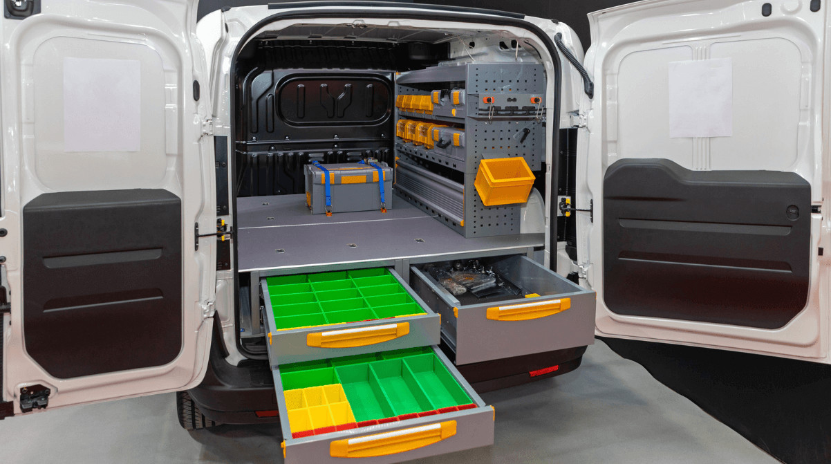 heavy duty storage for mobile workshop