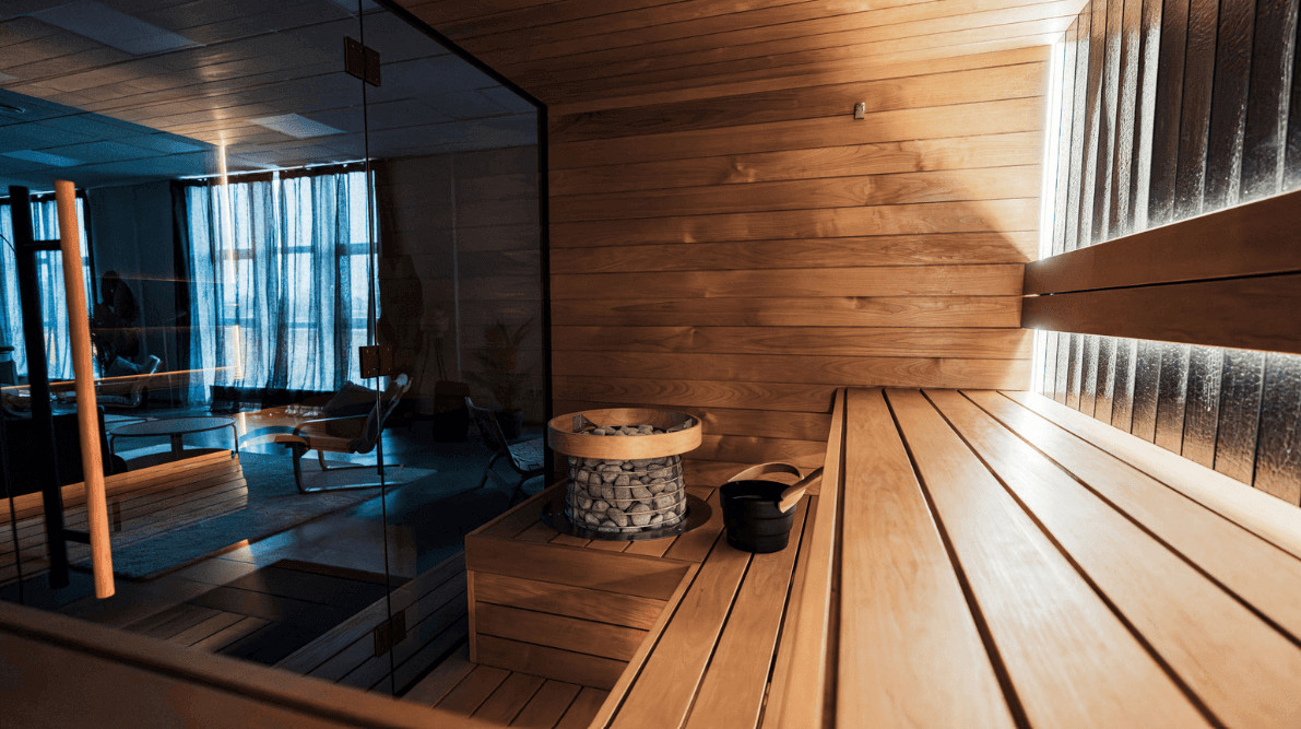 sauna on home deck