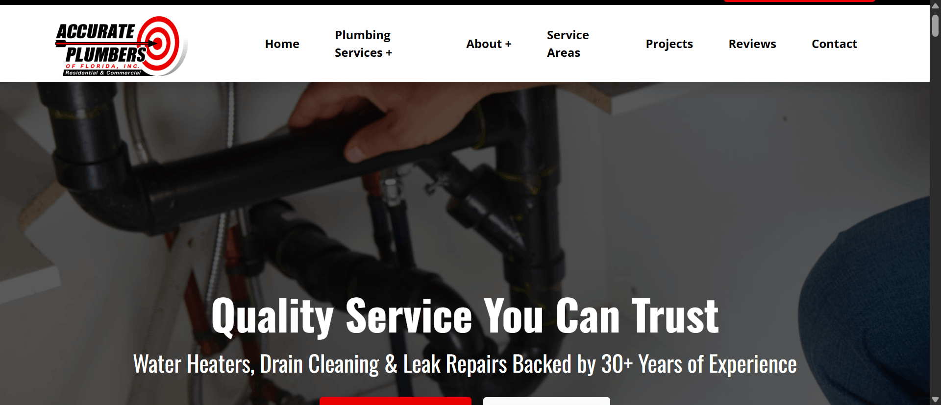 Website for a plumbing company in Port Richey